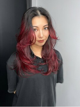 ギミックパシャ(GIMMICK pasha) ワインレッドバレイヤージュ