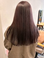 ミュラ(mulah)&nbsp;暖色カラーラベンダーベージュ＊艶カラーストレートロング