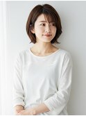 切りっぱなしミディアムスタイル