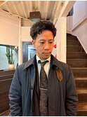 刈り上げセンターパート/波巻きツイストスパイラル/心斎橋