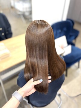 リラクオーレ 三宮 元町(LIRA CUORE) ウォームベージュ×髪質改善縮毛矯正