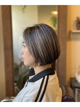 ナイス ヘアー(Hair) 白髪ぼかしハイライトカラー