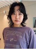 【20代30代40代】モード◇暗髪ネオウルフ×パーマ