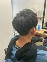ロッカヘアエジェ(ROCCA hair eje.) ナチュラルマッシュ×低めフェード刈り上げセンターパート
