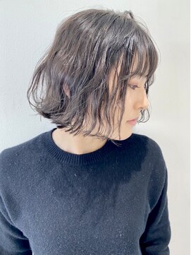 フォーク FOLK 【FOLK】切りっぱなしボブ☆暗くても透けるアッシュベージュ♪