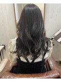 ◎暗染めダークグレイジュカラー20代30代韓国風巻き艶カラー