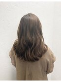 ナチュラルブラウン セミロング