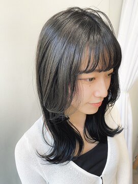 ネリー 銀座(NERIE) シースルーバング/くびれヘア/グレージュカラー/韓国