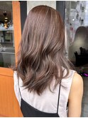 外国人風コントラストハイライトカラー×セミロング【カドワキ】