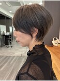 大人ラフウェーブ20代30代40代ボブブラウンスウィングショート