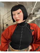 クリエイティブカットボブブラックカラー