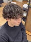 ツイストスパイラル波巻きパーマツイストパーマメンズマッシュ