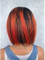 アコ(Aco)&nbsp;バレイヤージュ/オレンジ/ハイトーン