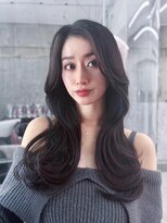 フィヴェント(Fivent)&nbsp;黒髪ボブルフネビージュ小顔ワンレン顔まわり韓国レイヤーカット