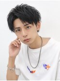 ビジネスショートアップバング黒髪2wayマッシュコンマバング渋谷