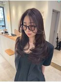 髪質改善＊前髪なしレイヤーカットロング＊美髪【Zina天神】