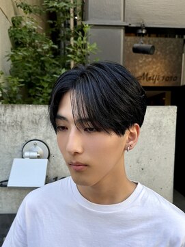 アエル(aeru) ニュアンス/シースルー/メンズ/センターパート/曲がる縮毛矯正