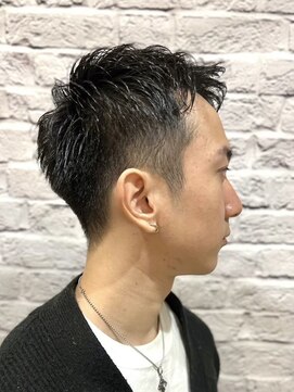 ヘアサロン 銀座マツナガ新宿店(hair salon) 無造作アップバングショート【新宿/理容室/バーバー】