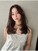【ろみおStyle】レイヤーカット/顔周り/チョコレートカラー