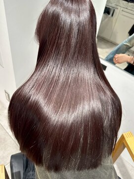 シオン(shion) おくれ毛ロング暗めカラー顔周りレイヤー_ba566791