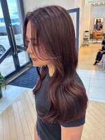 ユニ バイ マグ 長野店(Uni.by Mag) "ピンクカラー" 透明感ブリーチなしピンク