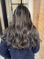 アップ(A+hair)&nbsp;ハイライトカラーミルクティーケアブリーチ白髪ぼかし髪質改善