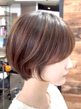 ルアン 大分駅店(ruen) ショート×縮毛矯正/ショートボブ/髪質改善/丸み矯正/大分
