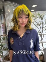 エルム 原宿 表参道(yelm)&nbsp;【イエローカラー×デザイン】#ダブルカラー#ケアブリーチ#韓国