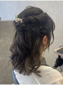 結婚式ハーフアップスタイル♪