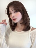 ワンカールで可愛いレイヤーカットと透明感たっぷりベージュ
