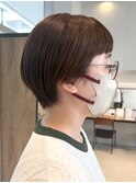 ピタッと　おさまる　ショート　ナチュラルブラウン