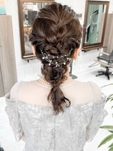 リモア(L I M O A) 結婚式ヘアセット×編みおろしアレンジ