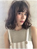 Aimeeゆるウェーブ×オリーブベージュ