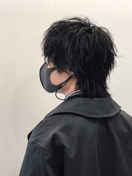 ウィルゴ(VIRGO) 黒髪無造作マッシュウルフ