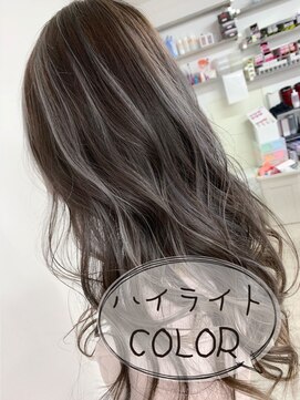 リシャルム 新保店(Re charme) シルバーアッシュ　ハイライトカラー