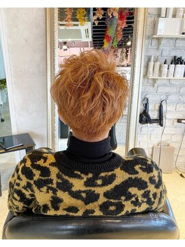 ヘアー アトリエ エゴン(hair atelier EGON) オレンジブラウンカラースタイル