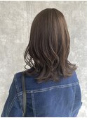 ブリーチなし×赤味少なめカラー×アッシュブラウン