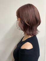 ベルクープス 天王寺店(Belle Coupes) 【BelleCoupes】ピンクベージュ くびれボブ 30代ボブ40代ボブ