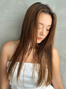 ラフィス ヘアー スワッグ 枚方店(La fith hair swag) 【La fith】かき上げバング×キャラメルブラウン