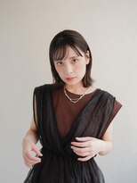 ムク 甲府(muku.)&nbsp;ミディアムヘア/斜めバング/グレージュカラー/甲府駅