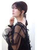20代30代40代 お呼ばれアレンジ 編みおろし まとめ髪