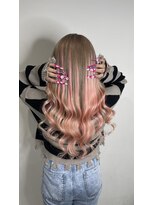 ヘアーデザイン ジェルム(Hair Design germe)&nbsp;リピ！ギャル！！ホワイト×ピンクメッシュ　--RINA--