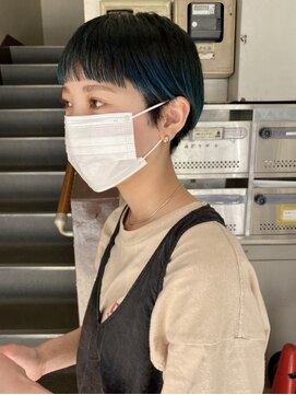 エイジェンヌホーム(asienne home) オン眉ショート◎turquoise color