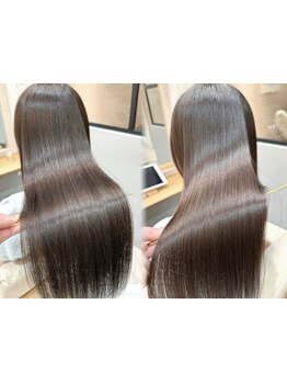 髪質改善サロンだから叶う本当の美髪縮毛矯正☆毛先迄まとまり感動する程扱いやすい髪に［新宿/髪質改善］