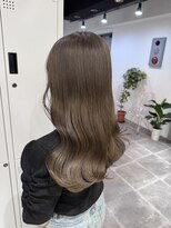 ペレ 栄店(PELE) デザインカラー/レイヤーカット/ウェットヘア/オリーブベージュ
