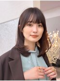 レイヤーカット/前髪カット/くびれヘア/ウエットヘア/髪質改善