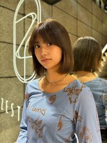 ゼスト フィーノ(ZEST fino) パツっとボブ＋オリーブベージュ こなれメディアム