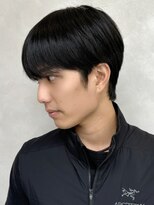 ロイ(Roi) ★10代20代30代韓国メンズヘアシースルーマッシュウルフ黒髪