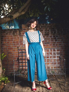 カバーヘア ブリス 川口(COVER HAIR bliss) センターパート＆ミックスパーマくせ毛風くびれボブtk川口