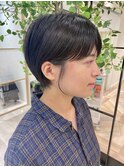 大人可愛いショート/小顔/ハイライト/白髪ぼかし/30代/40代